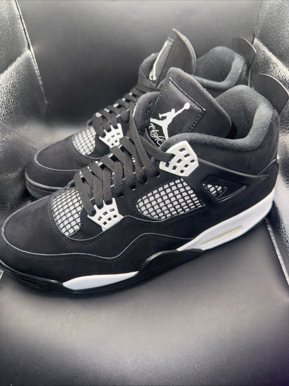 Size 12 - Air Jordan 4 Retro White Thunder, FQ8138-001, Clean W/ Replacement Box - Picture 2 of 11